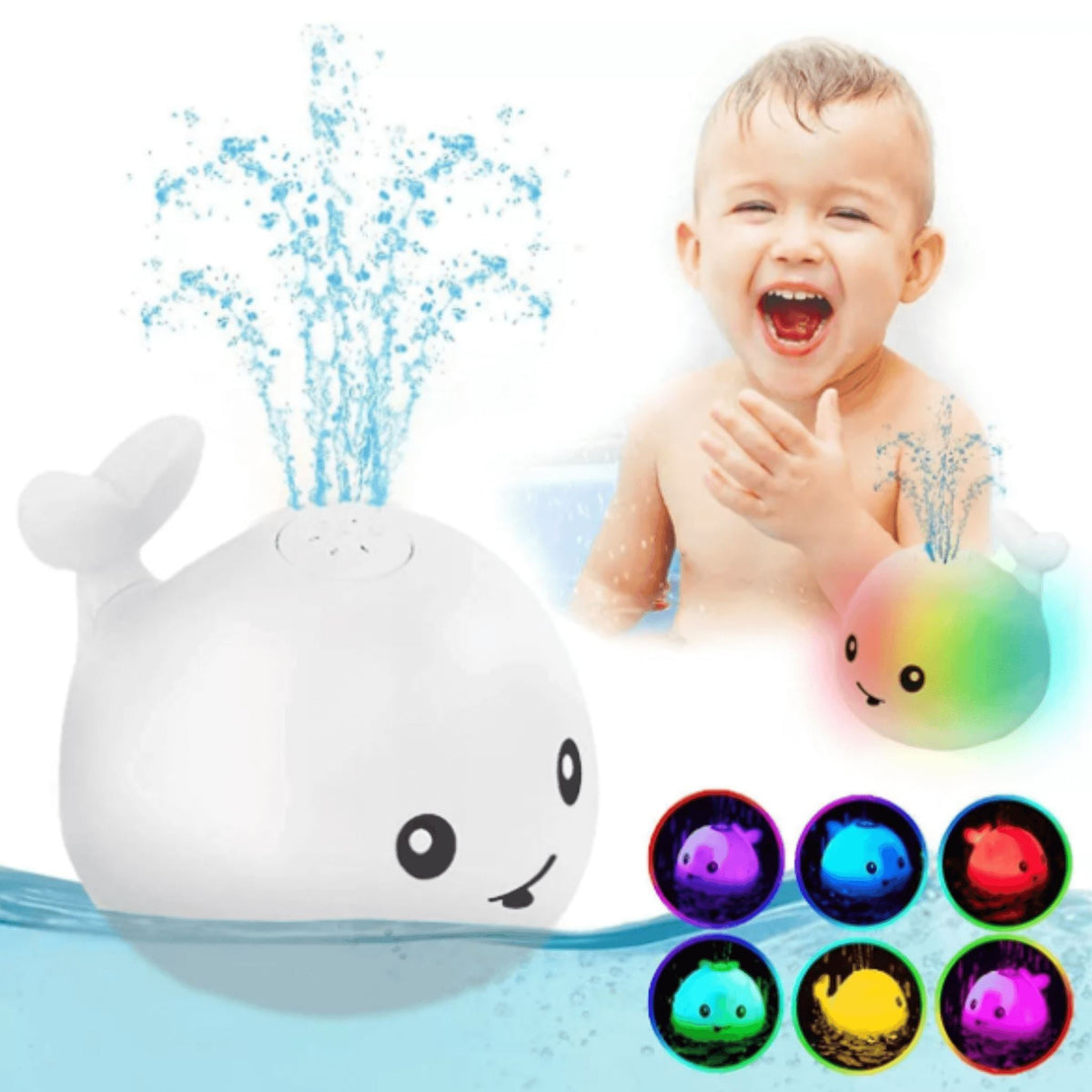 Baleia Splash - Brinquedo de Banho para Bebês