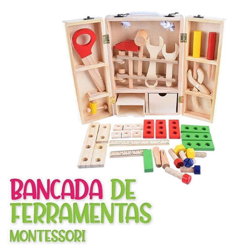 Bancada Infantil de Ferramentas Montessori